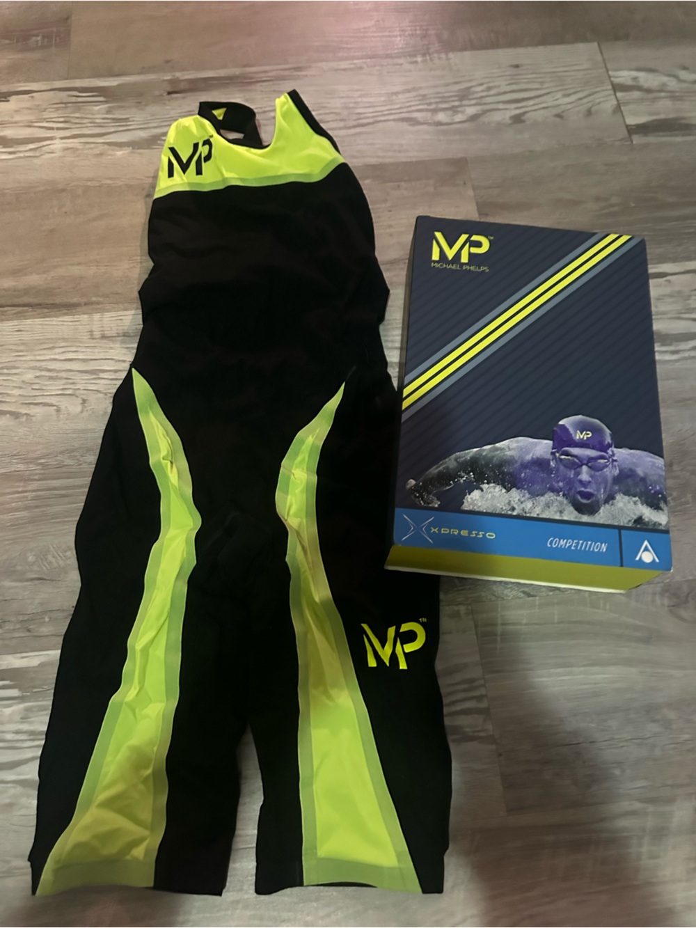 Women's Competition Swim Jammer - Black & Neon Yellow